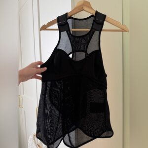 Alexander Wang Black Mesh Tank Top